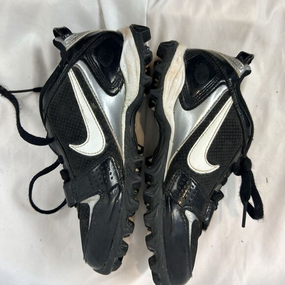 Nike  Shark Football Cleats Shoe 396262-001 Black Youth Size 2.5y - Picture 5 of 8